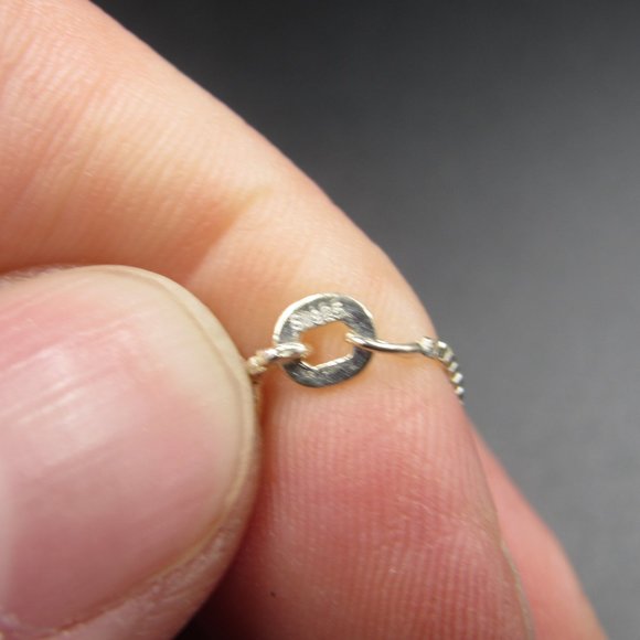 16" Sterling Silver Pink Cubic Zirconia Gem & Diamond Chip Necklace Vintage - Picture 5 of 7